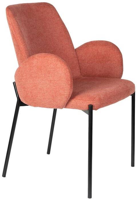 Housecraft Living Housecraft Tjarda Eetkamerstoelen armleuning Oudroze Set van 2