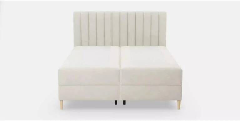 By fonQ Pazara Boxspring met Opbergruimte 160 x 200 cm Crème Naturel