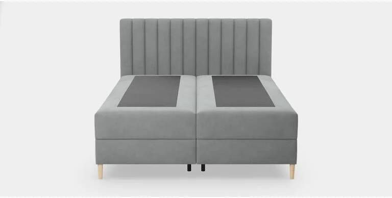 By fonQ Pazara Boxspring met Opbergruimte 160 x 200 cm Grijs Naturel