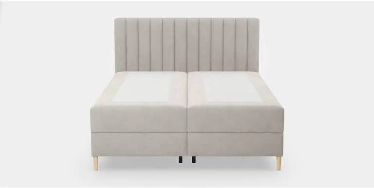 By fonQ Pazara Boxspring met Opbergruimte 180 x 200 cm Beige Zwart