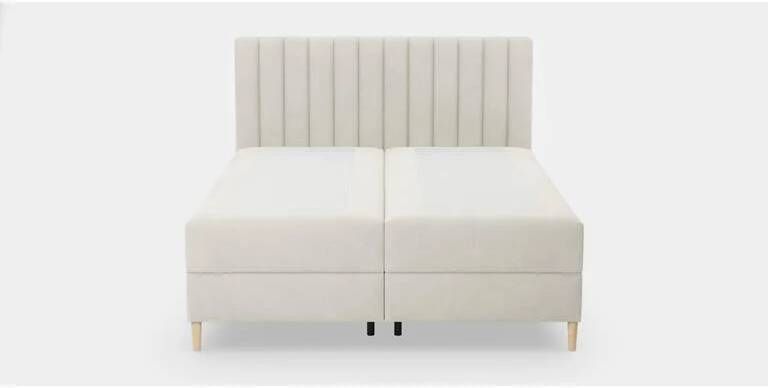 By fonQ Pazara Boxspring met Opbergruimte 180 x 200 cm Crème Zwart