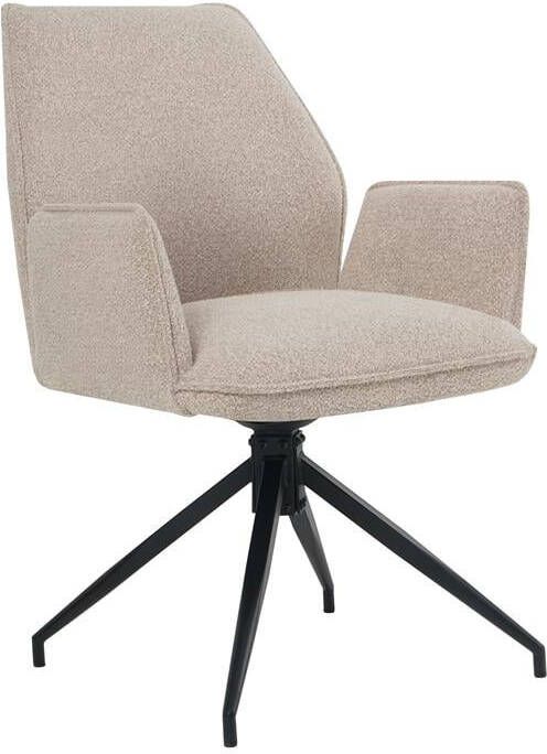 By fonQ Reign Eetkamerstoel Bouclé Taupe