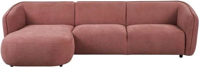By fonQ Soft Hoekbank met Chaise Longue Links Micro Chenille Oud Roze