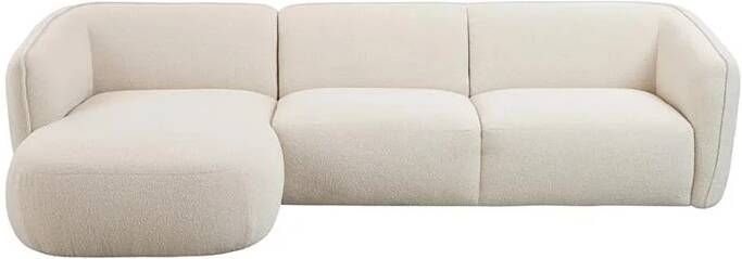 By fonQ Soft Hoekbank met Chaise Longue Links Crème
