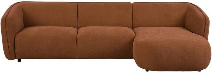 By fonQ Soft Hoekbank met Chaise Longue Rechts Micro Chenille Terra