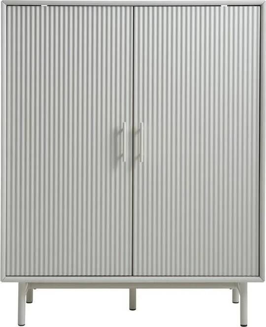 Giga Meubel Giga Living Wandkast Greige Metaal MDF 2-Deuren 100x40x125cm Palma