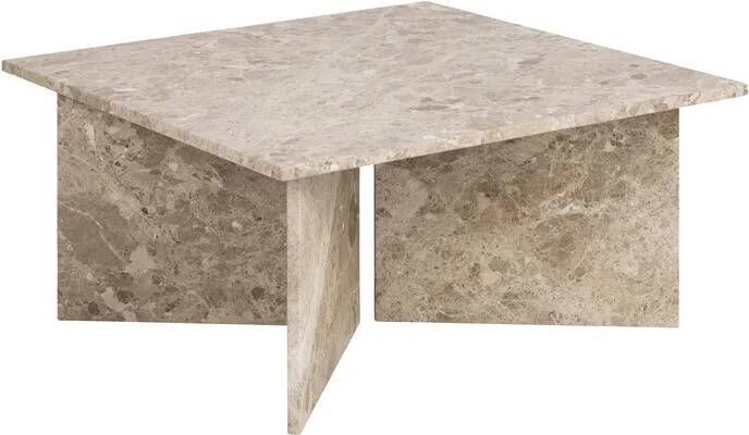Bendt Vierkante Salontafel Shaunika Marmer 90 x 90cm lattebruin