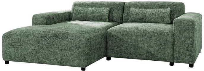By fonQ Velura Hoekbank Links Chenille Groen