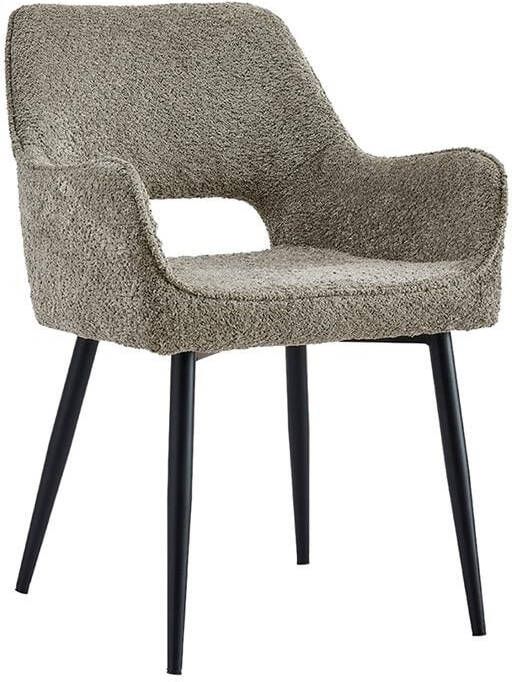 By fonQ Welle Eetkamerstoel Bouclé Taupe