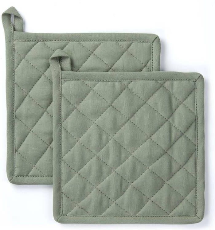 BYRKLUND Pannenlap Stay Cold 2x 20x20 100% Katoen Jade