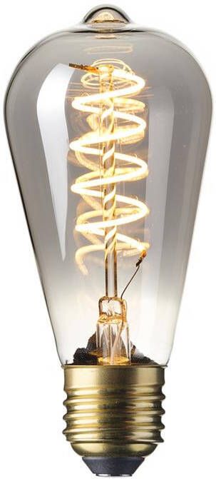 Calex Spiraallamp 'Peer' E27 LED 4W Titanium Rustic 14cm dimbaar