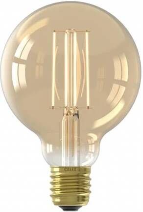 Calex LED volglas LangFilament Globelamp 220-240V 4W 320lm E27 G95 Goud 2100K Dimbaar