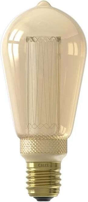 Calex Crown Series LED Lamp E27 Rustiek Lichtbron Goud 3.5W Dimbaar