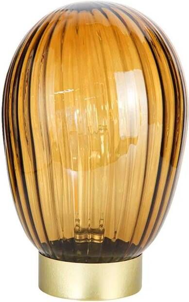 CASA DI ELTURO LED Tafellamp Amber Bruin Goud Werkt op batterijen (incl. lamp) Ø14 X 23 5 CM