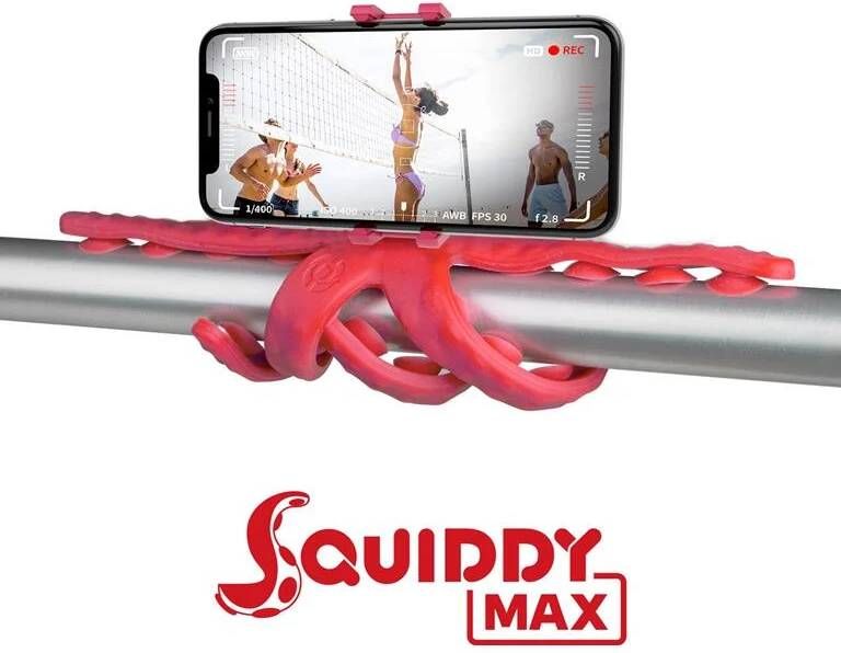 Celly telefoonhouder Squiddy Max 8 5 cm siliconen rood