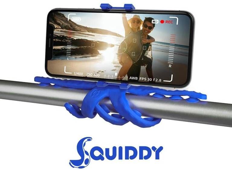 Celly telefoonhouder Flexible Squiddy 8 5 cm siliconen blauw