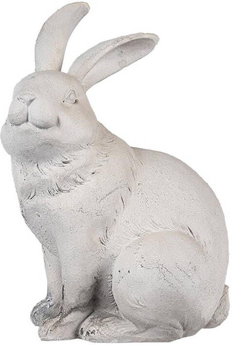Clayre & Eef Beeld Konijn 21 cm Beige Polyresin Paasdecoratie Beige Paasdecoratie