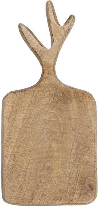 Clayre & Eef Decoratie snijplank 30x14x2 cm Bruin Hout Borrelplank Tapasplank Serveerplank