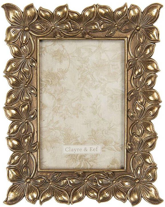 Clayre & Eef Fotolijst 10x15 cm Goudkleurig Kunststof Rechthoek