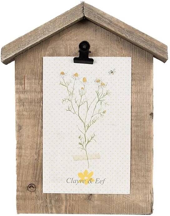 Clayre & Eef Fotolijst 17x3x21 cm Bruin Hout Rechthoek Fotohouder Bruin Fotohouder