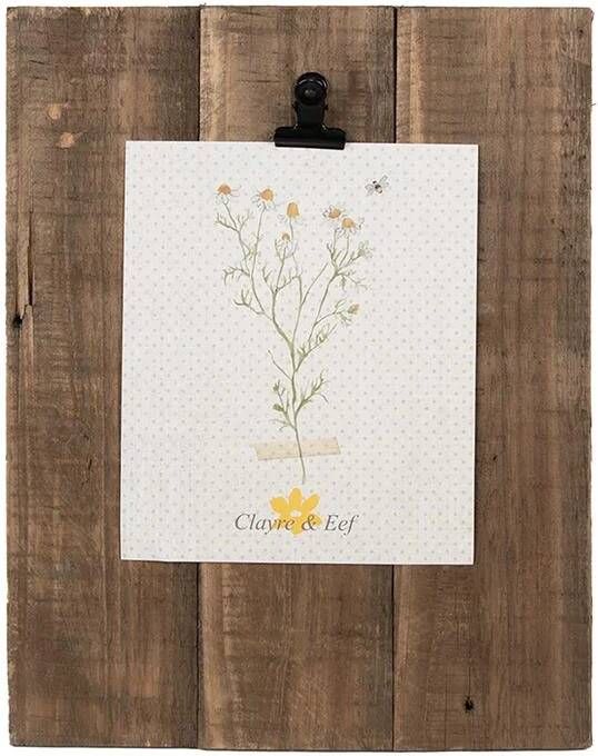 Clayre & Eef Fotolijst 25x3x32 cm Bruin Hout Fotohouder Bruin Fotohouder