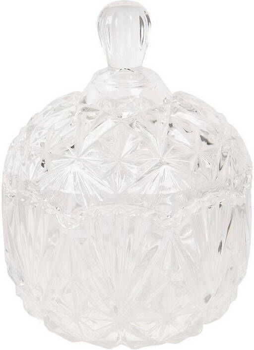 Clayre & Eef Transparente Schaaltje met deksel Ø 13*19 cm 6GL2831