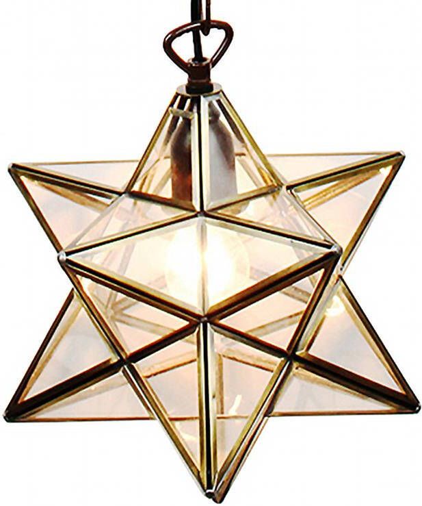 Clayre & Eef Transparente Hanglamp Tiffany 31*31*107 cm E27 max 1*60W 5LL-6227