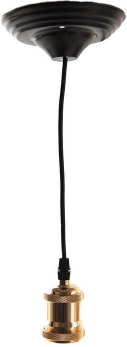 Clayre & Eef LumiLamp Snoerpendel 150 cm Roze Goudkleurig Kunststof Pendellamp Roze Pendellamp