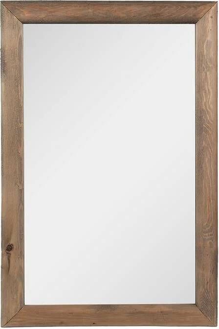 Clayre & Eef Spiegel 38x58 cm Bruin Hout Glas Rechthoek Wandspiegel Bruin Wandspiegel