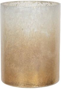 Clayre & Eef Glazen Theelichthouder Ø 15*20 cm Transparant Glas Rond Waxinelichthouder Windlichthouder WaxinelichthouderWindlichthouder