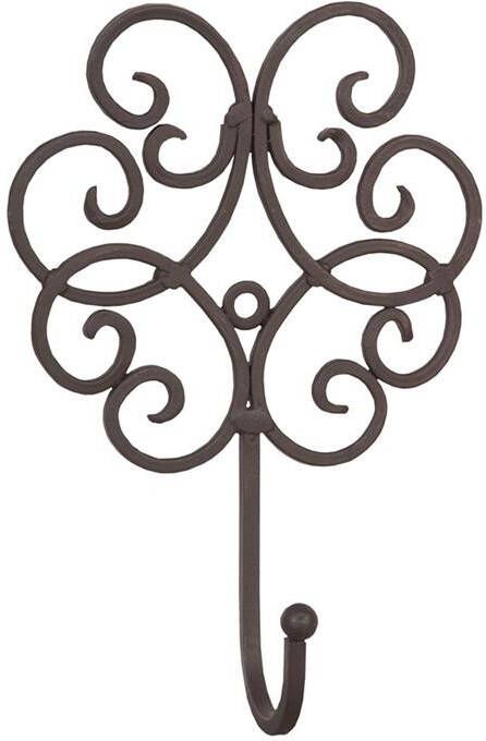 Clayre & Eef Wandhaak 13x5x19 cm Bruin Ijzer Kapstok