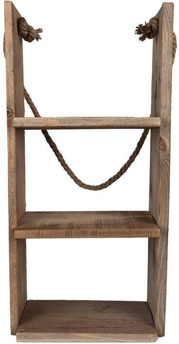 Clayre & Eef Wandrek 28x16x59 cm Bruin Hout Muurrek Bruin Muurrek