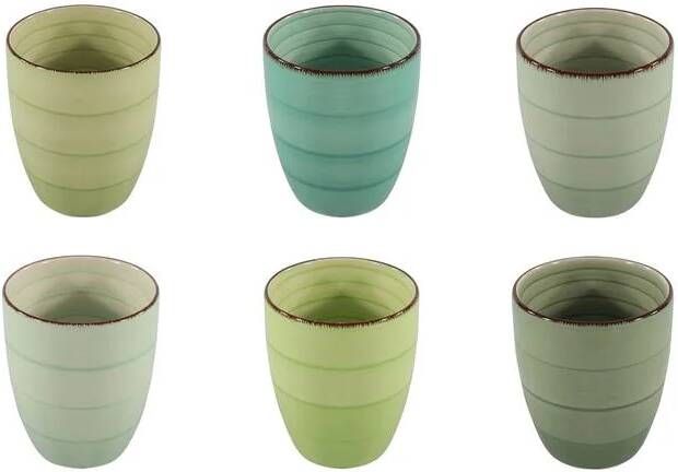 Cookinglife Studio Tavola Bekers Summer Green 350 ml 6 stuks