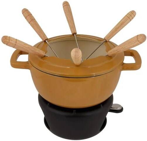Cosy & Trendy Fondueset Fontestic Gietijzer Amber Gold Ø 18 cm