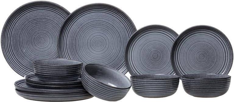 Cosy & Trendy Serviesset Kentucky Grey 12-delig | 4 personen