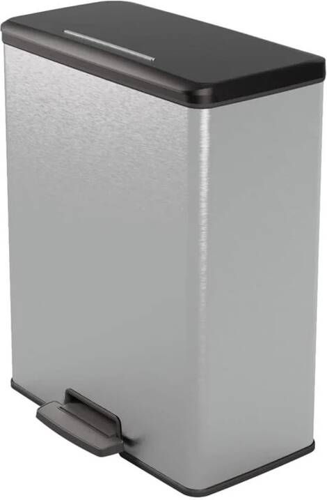 Curver Pedaalemmer Deco duo 26+26 L zilverkleurig