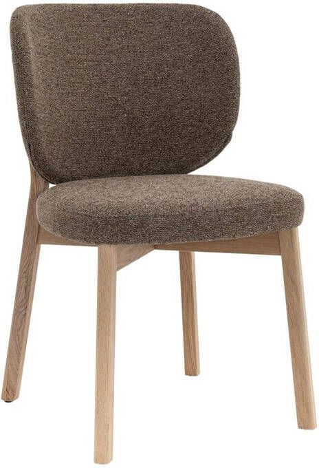 Giga Meubel DÉJA Living Eetkamerstoel Nobu Taupe Naturel Eiken Set van 2