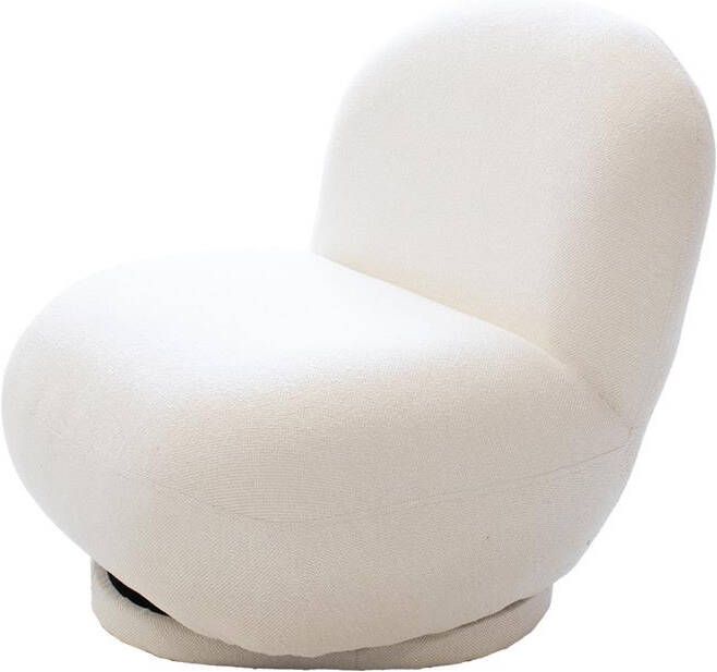 DÉJA Living Draaifauteuil Wit 85cm Stof Boone