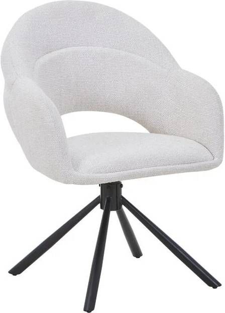 DÉJA Living Eetkamerstoel Beige Draaibaar Celeste Set van 2