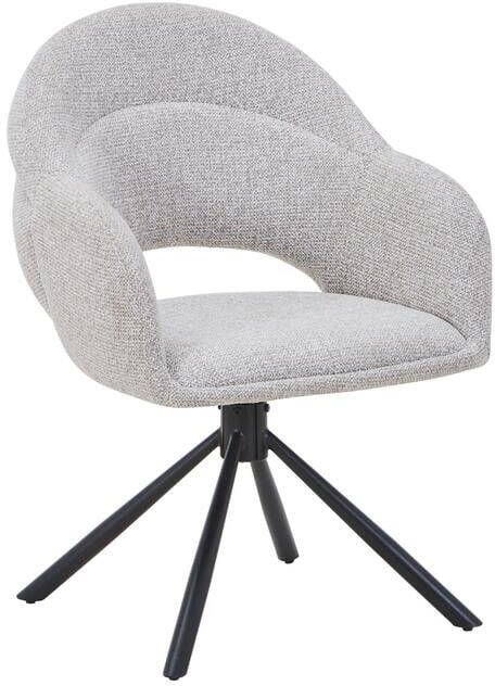 DÉJA Living Eetkamerstoel Taupe Draaibaar Celeste Set van 2