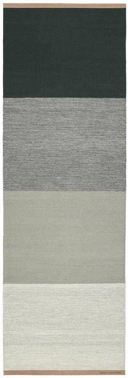Design House Stockholm Fields vloerkleed 80x250 Groen|Grijs
