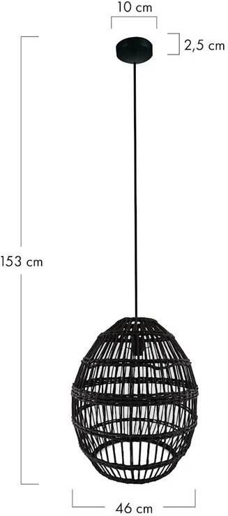 Dijk Natural Collections Dknc Hanglamp Papier 46x46x53cm Zwart