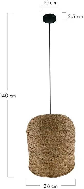 Dijk Natural Collections DKNC Hanglamp Rineen Zeegras 38x38x40cm Bruin