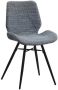 Dimehouse Eetkamerstoel Beau chenille blauw - Thumbnail 2
