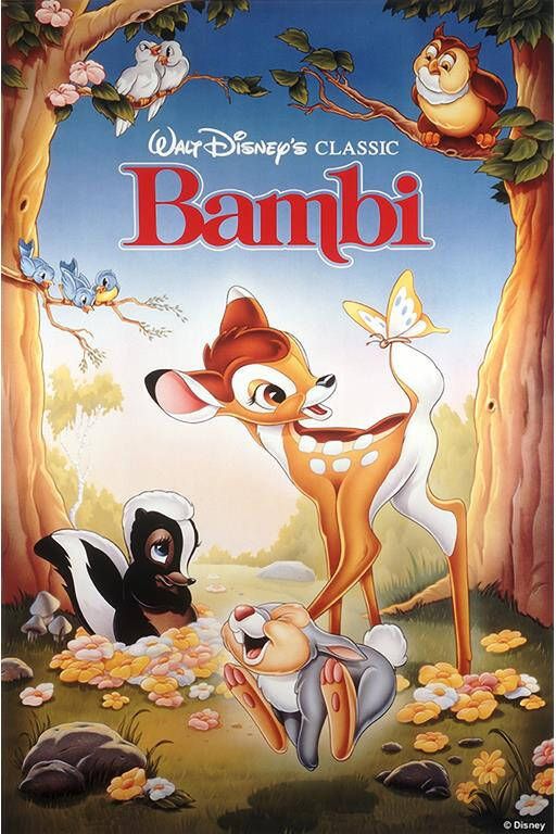 Disney Bambi | Filmposter Canvas 50x70 Cm