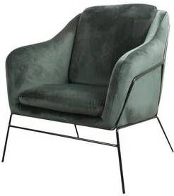 DS4U Antonio fauteuil velvet groen
