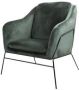 DS4U Antonio fauteuil sofa industrieel velvet velours fluweel zwart metaal staal vintage groen met armleuning - Thumbnail 2