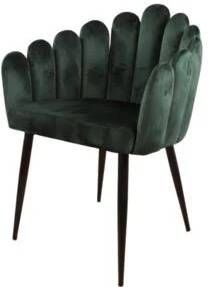 DS4U Flower eetkamerstoel velvet groen