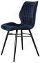 DS4U ruby eetkamerstoel velvet kuipstoel velours stof blauw - Thumbnail 2