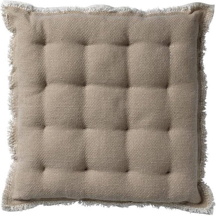 Dutch Decor Burto Stoelkussen Van Gewassen Katoen Pumice Stone 40x40 Cm Beige